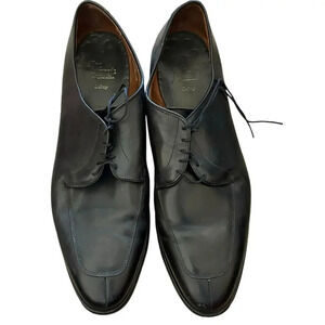 Allen Edmonds 1208 Black Delray Leather Split Toe Oxfords Shoes Size 15